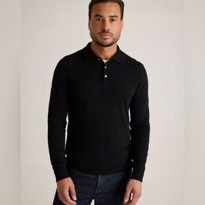 Quince Mongolian Cashmere Polo Sweater